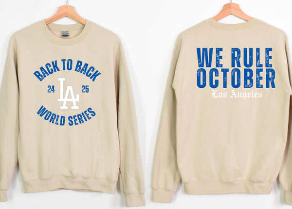 We rule October Crewneck- cream