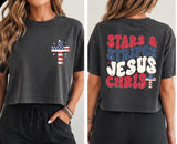 Stars & Stripes Jesus Christ Crop Top