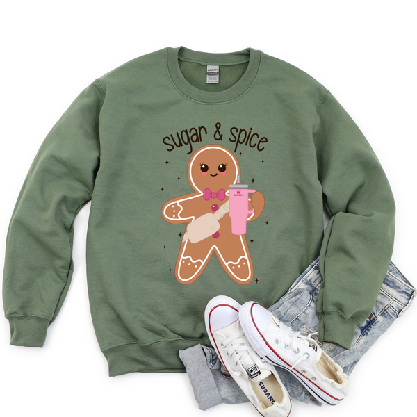 Gingerbread Suagr & Spice Sweatshirt | Christmas Sweatshirt on