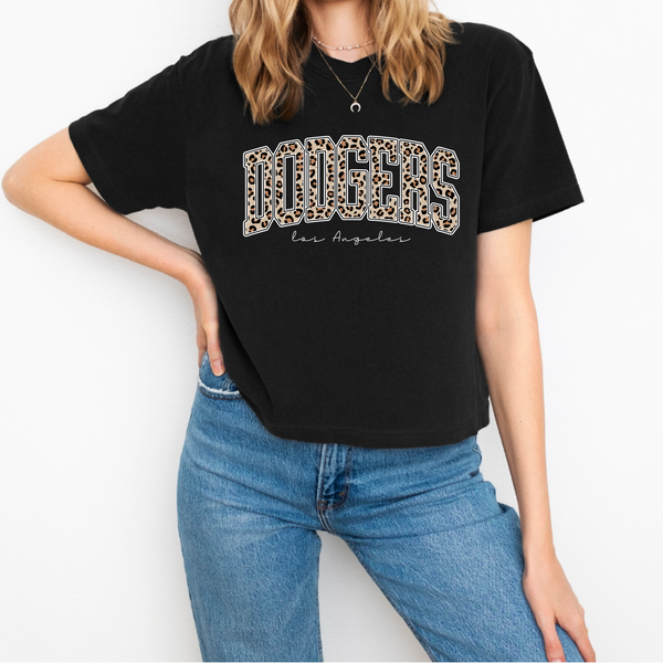 Dodgers Baseball Crop Tee