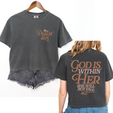 God is within her | Christian Crop Top