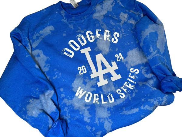 Dodgers World Series Tie Dye Sweatshirt | Dodgers Crewneck