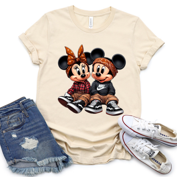 Minnie & Mickey Thug Tee