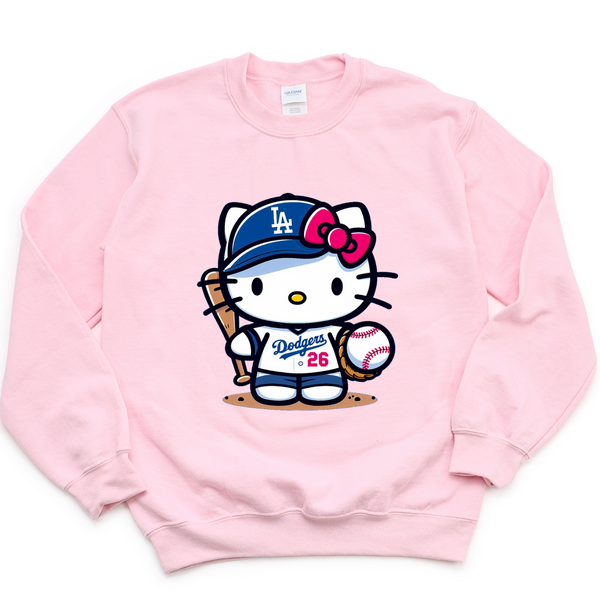 Dodgers Cream Bows & Snacks Sweatshirt