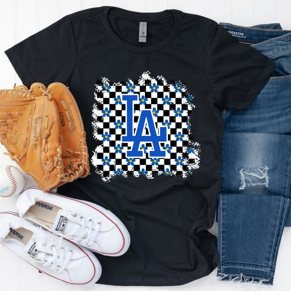 Los Angeles Dodgers Sunflower Tee- black