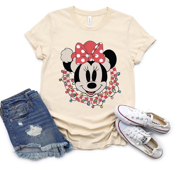 Minnie  Cream Christmas Shirt  | Christmas Unisex Tee