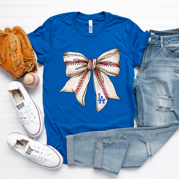 Los Angeles Dodgers Bow | Dodgers Baseball Tee