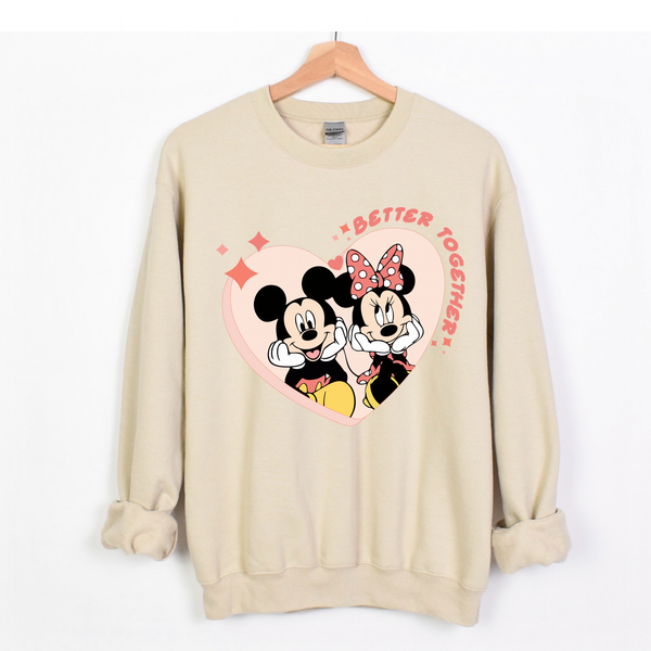 Better Together Disney Sweatshirt Crewneck | Mickey & Minnie Valentine’s sweatshirt