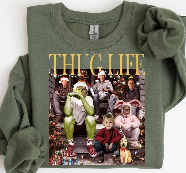 Thug Life Christmas Crewneck | Christmas Crewneck Sweatshirt