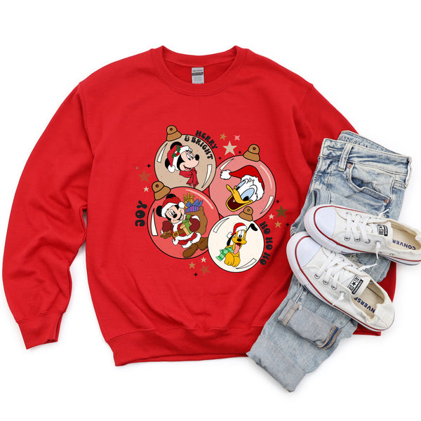 Disney Christmas Ornaments Sweatshirt | Christmas Sweatshirt
