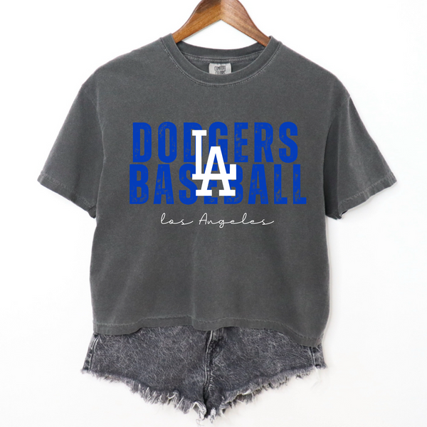 Dodgers Baseball Crop Tee