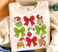 Grinch Christmas Crewneck Sweatshirt | Christmas Cream Crewneck Sweatshirt