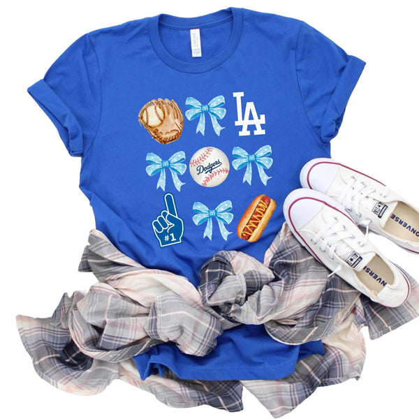 Dodgers Bow & Snacks Unisex Tee