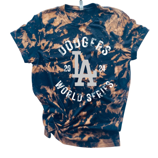 World Series Tie Dye Tee | Dodgers Bleach Shirt | Los Angeles Dodgers Tee