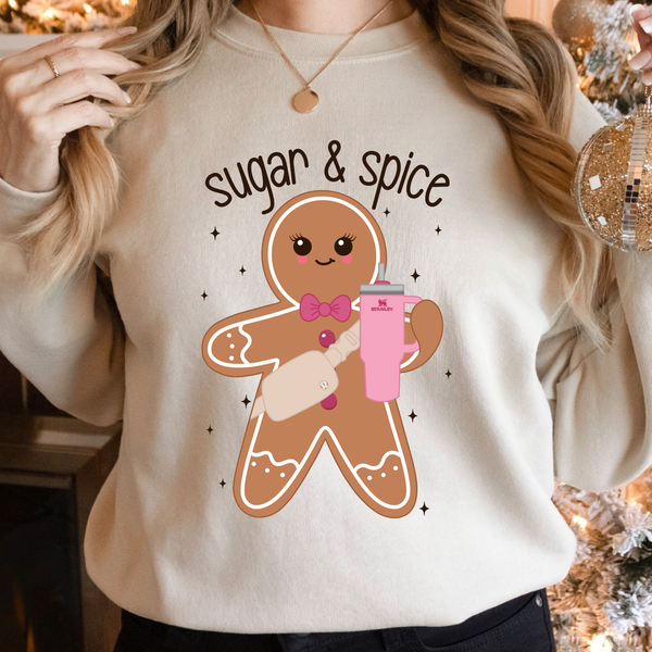 Sugar & Spice Cream Crewneck | Christmas Sweatshirt