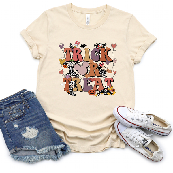 Disney Trick Or Treat Tee | Disney Halloween Shirt | Halloween Shirt | Disney Halloween Family Shirts