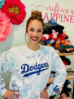 Dodgers Tie Dye Sweatshirt | Dodgers Womens Sweatshirt | Dodgers Tie Dye