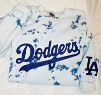 Dodgers Tie Dye Sweatshirt | Dodgers Womens Sweatshirt | Dodgers Tie Dye