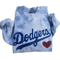 Dodgers Tie Dye Sweatshirt | Dodgers Womens Sweatshirt | Dodgers Tie Dye