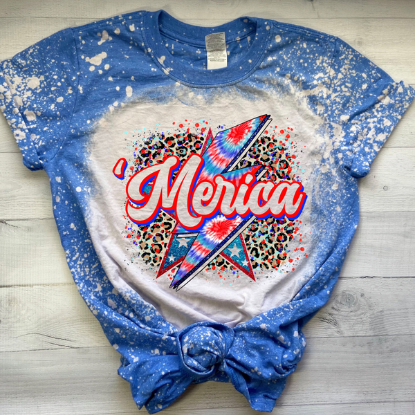America USA Bleached Shirt | 4th of July Shirt | Memorial Weekend Shirt | Patriotic Shirt