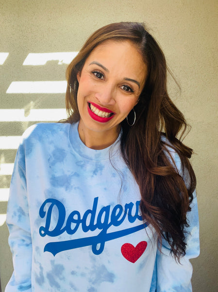 Dodgers Tie Dye Sweatshirt | Dodgers Womens Sweatshirt | Dodgers Tie Dye