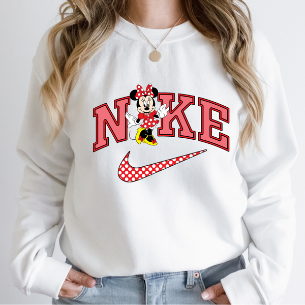 Valentines Minnie Nike Crewneck Sweatshirt | Valentines Day Sweatshirt
