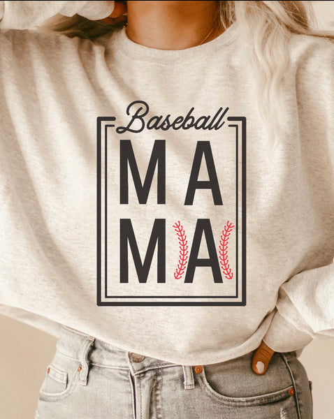 Baseball Mama Sweatshirt | Baseball Mom Sweatshirt | Baseball Season Sweatshirt
