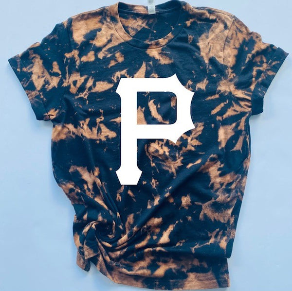 Pittsburgh Pirates Baseball Bleached Dye Shirt