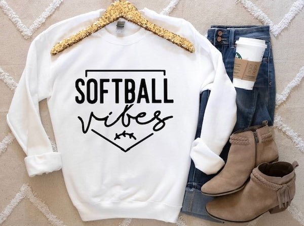 Softball Vibes Crewneck Sweatshirt